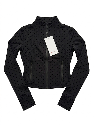 Chaqueta Negra Animal Print Puntos Lululemon