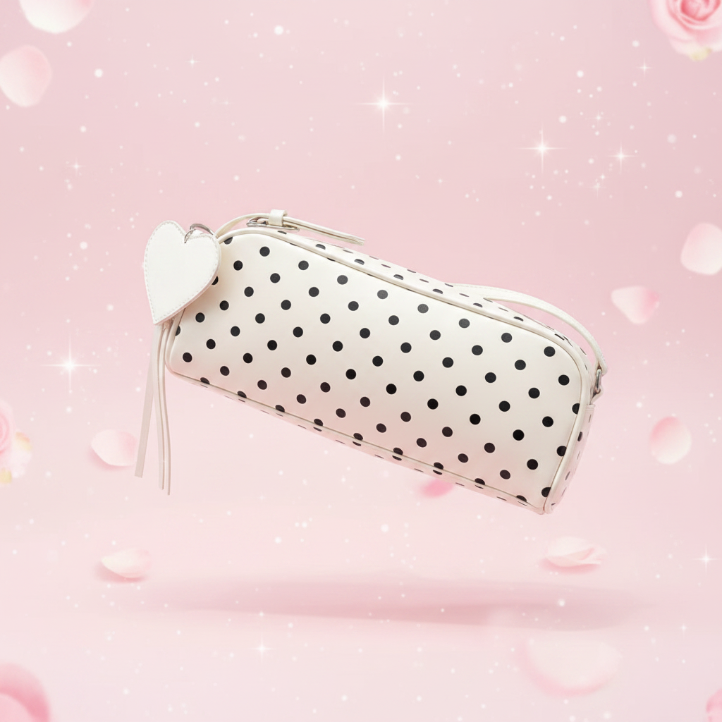 Bolsa de Lunares Blanca con Corazón