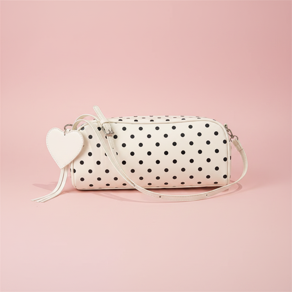 Bolsa de Lunares Blanca con Corazón
