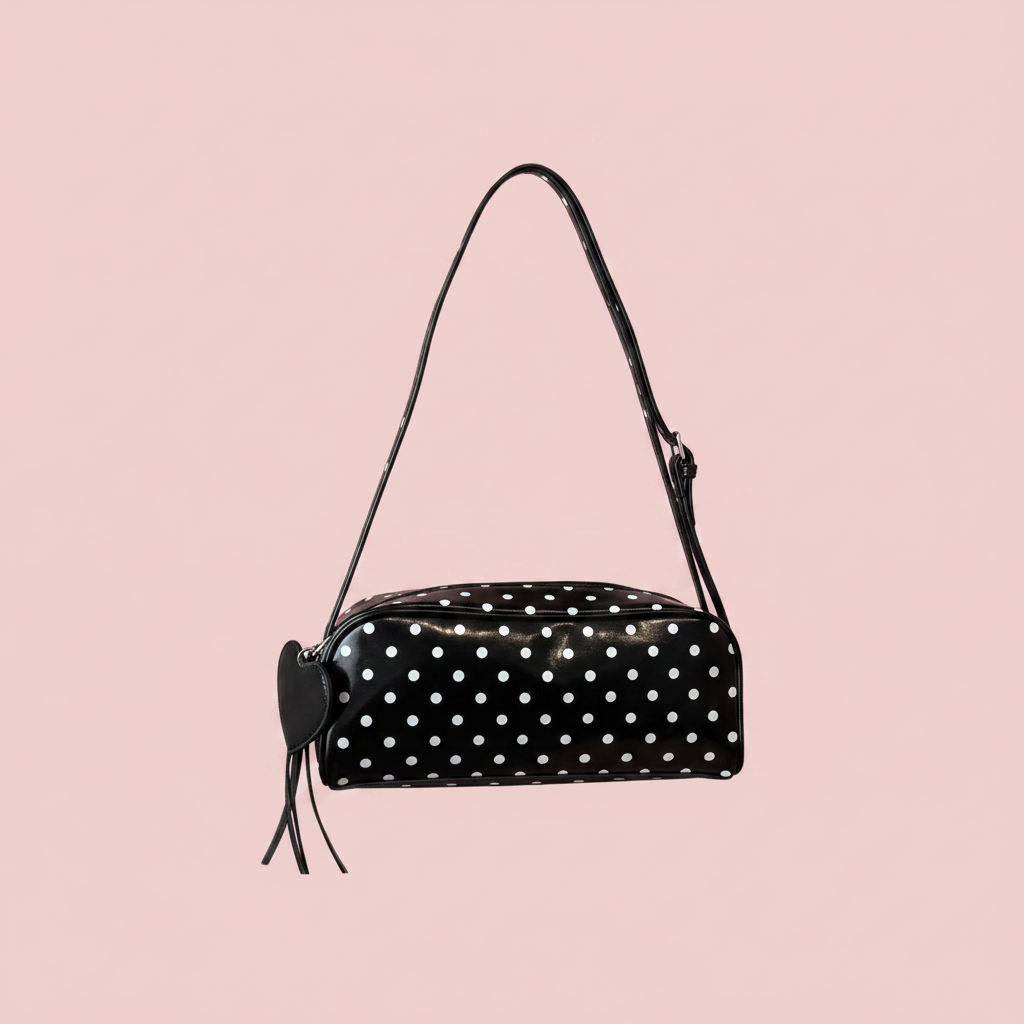 Bolsa de Lunares Negra con Corazón